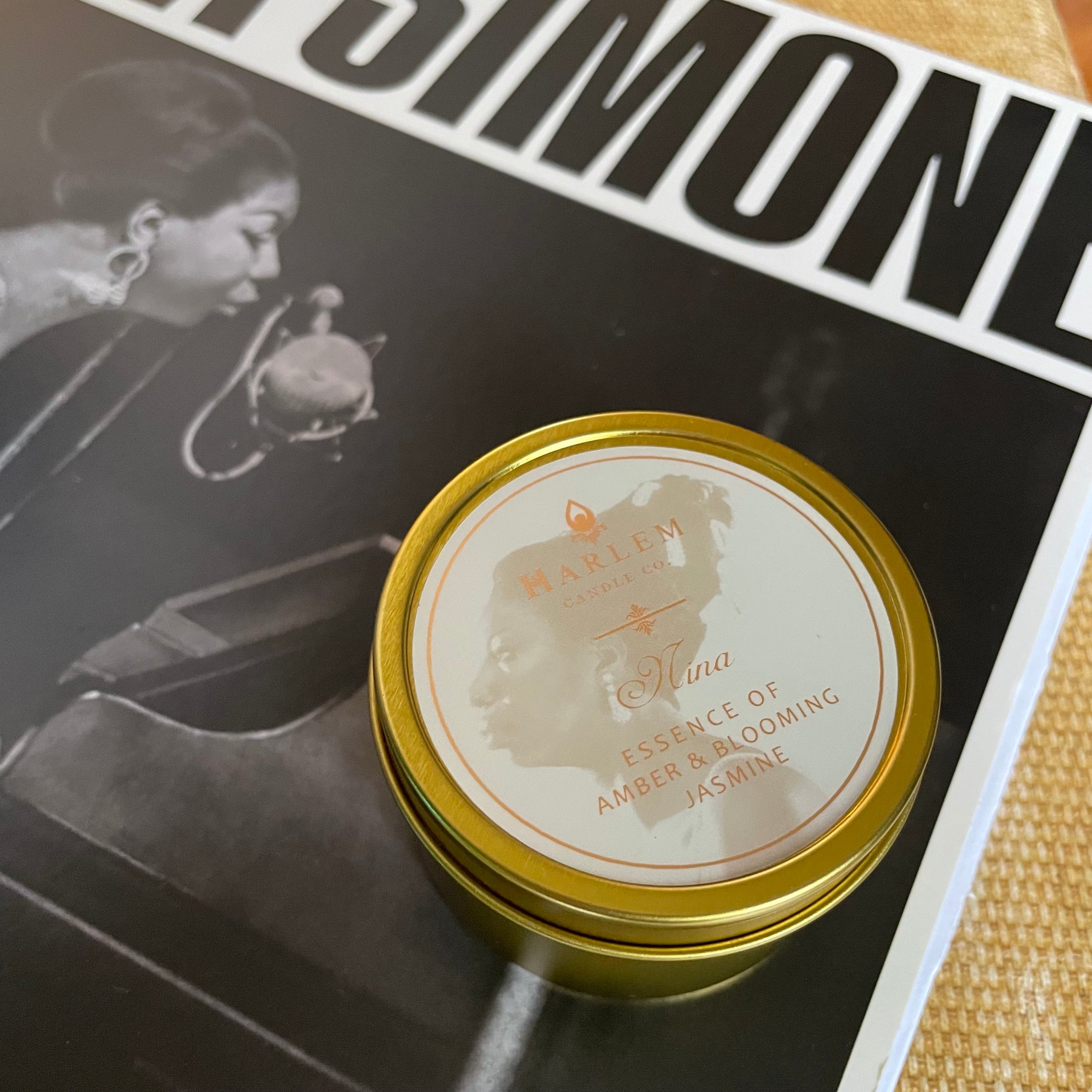 This is an image of the Nina Simone travel candle