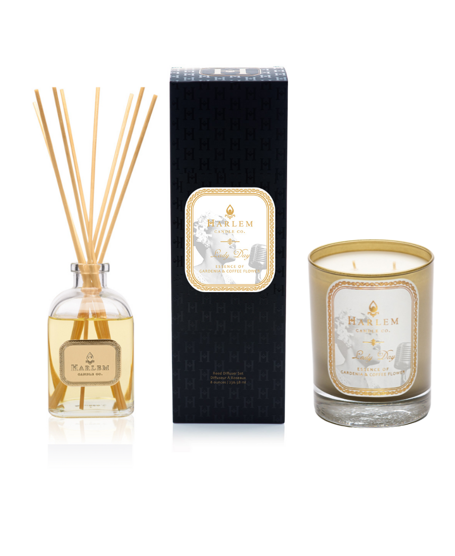 This is an image of our Lady Day candle and Diffuser bundle.