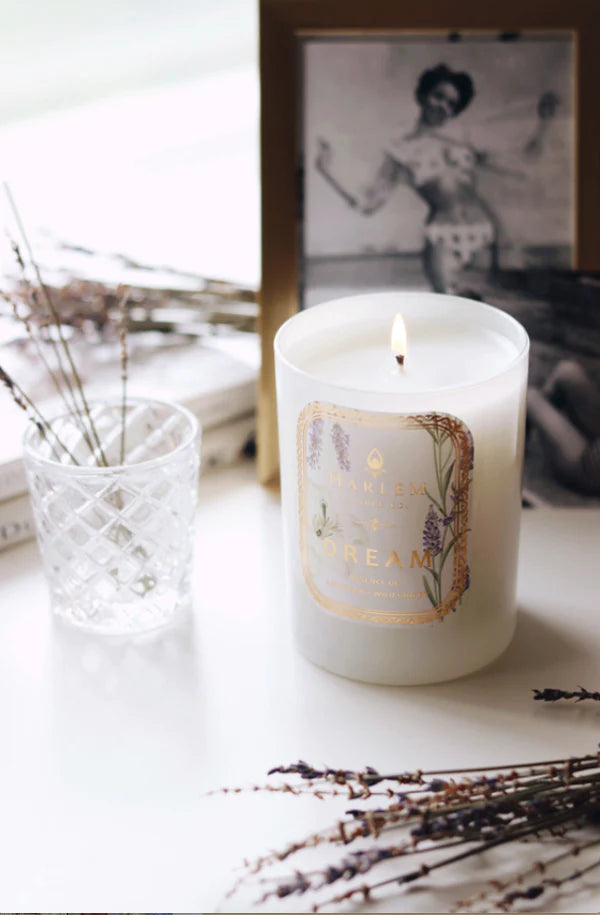 This is an image of our Dream candle in a lifestyle setting.