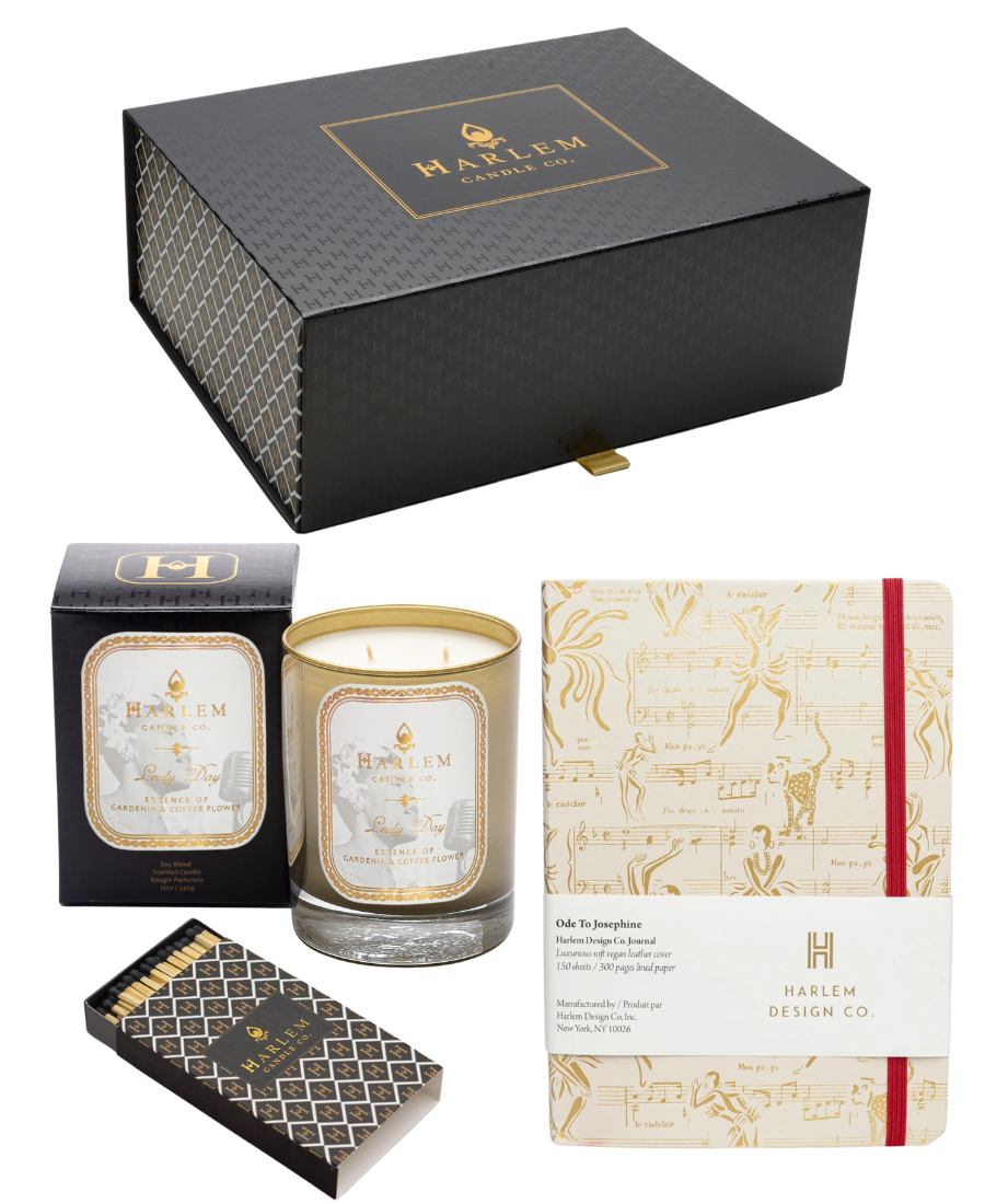 Lady Day Candle + White Journal + Gold White Nightclub Map + 2ml Billie + Gift Box