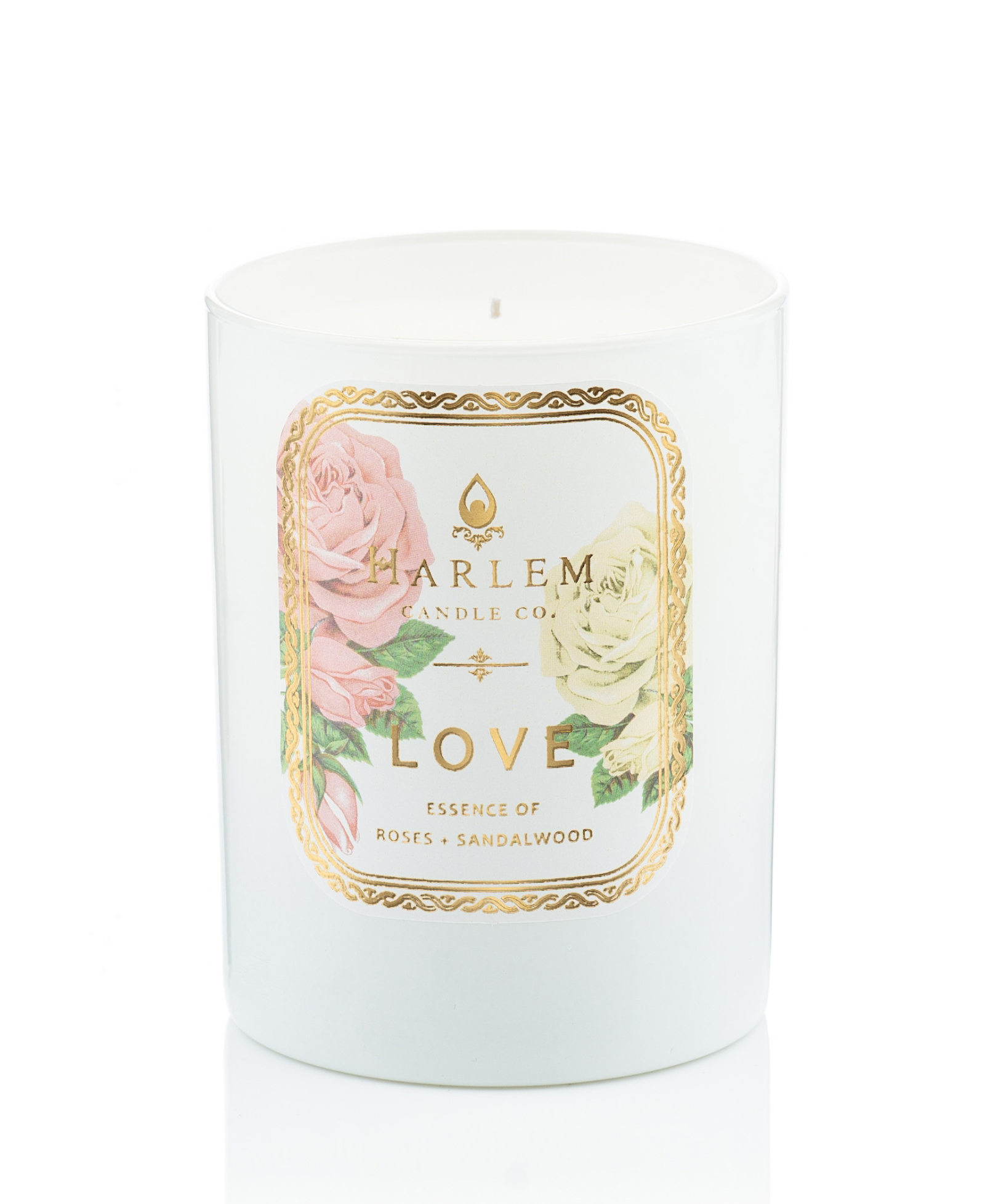 Photo of our Love single wick candle from the Botanical collection