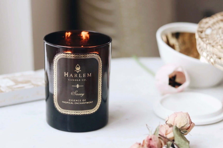 Lifestyle image of our Savoy candle.