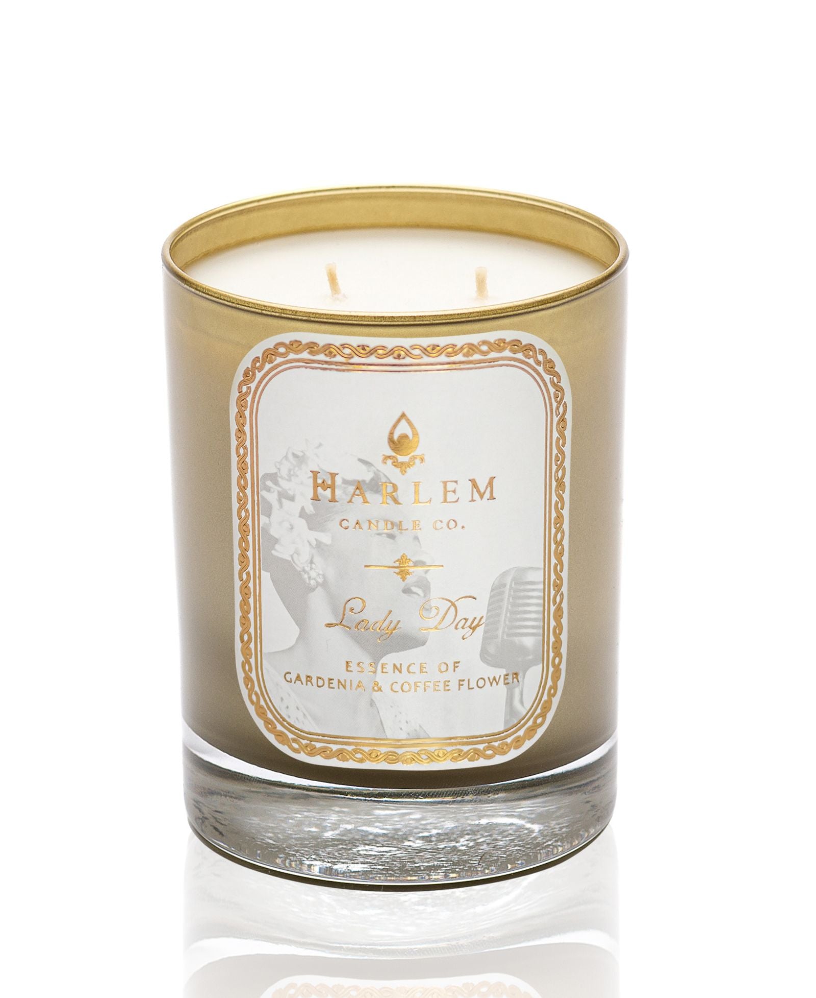 Image of Lady Day candle pictured on a White background