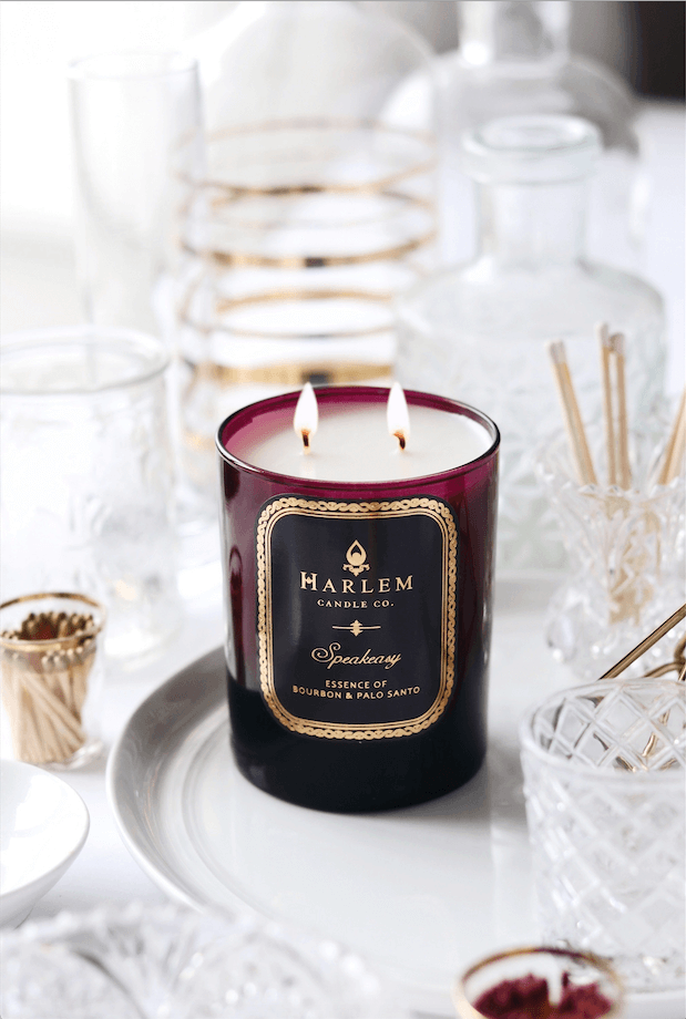 Speakeasy Luxury Candle | Palo Santo, Patchouli, Vanilla Scented Candles | Harlem Candle Company 2-Wick